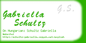 gabriella schultz business card